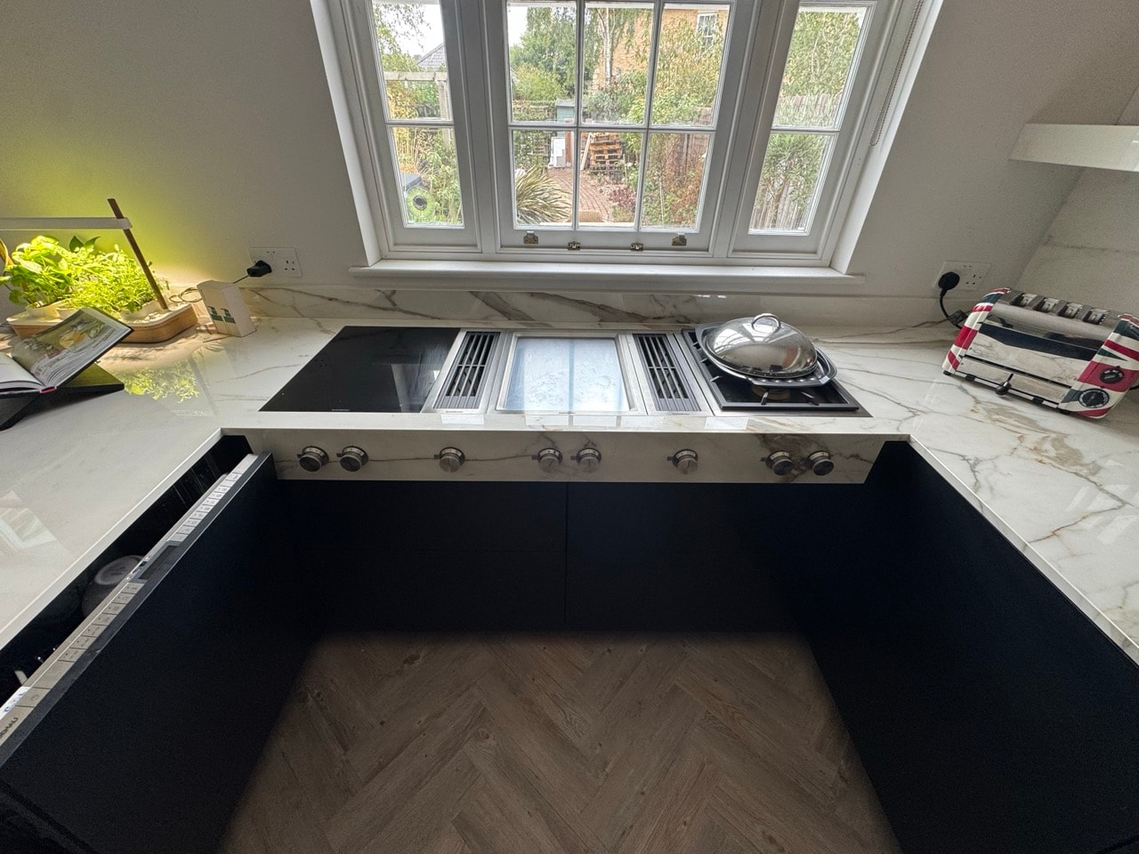 Completed kitchen electrical installation